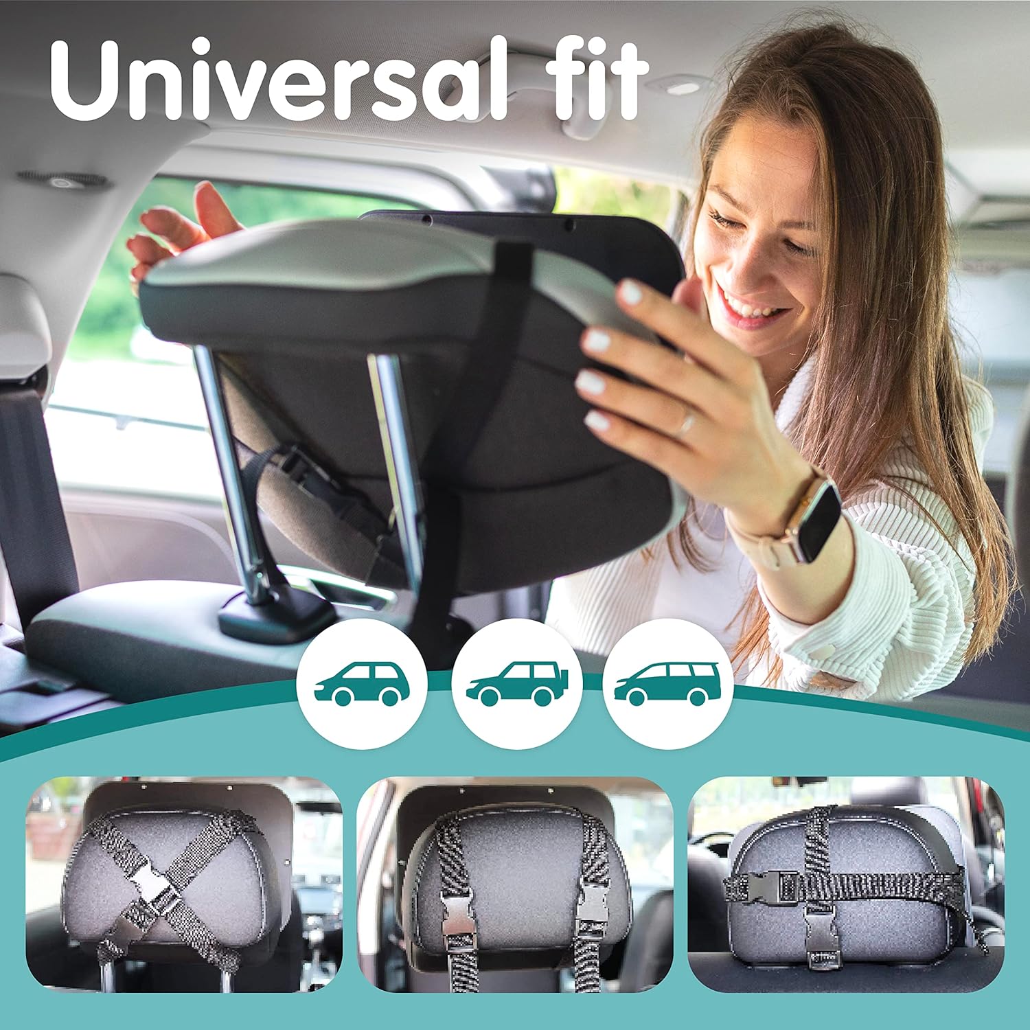 Onco Baby Car Mirror Rear-facing - Platinum Award Winning Car Mirror Baby Rear Facing Seat, Baby Essentials for Newborn, 100% Shatterproof Baby Mirror for Car, 360° Car Seat Mirror Rear Facing Infant - Image 5